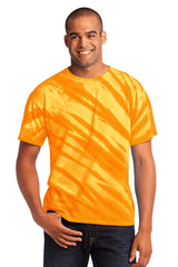 Port & Co ™ Tiger Stripe Tie - Dye Tee. PC148 - Port & Company PC148 Gold S Short Sleeve T-Shirts