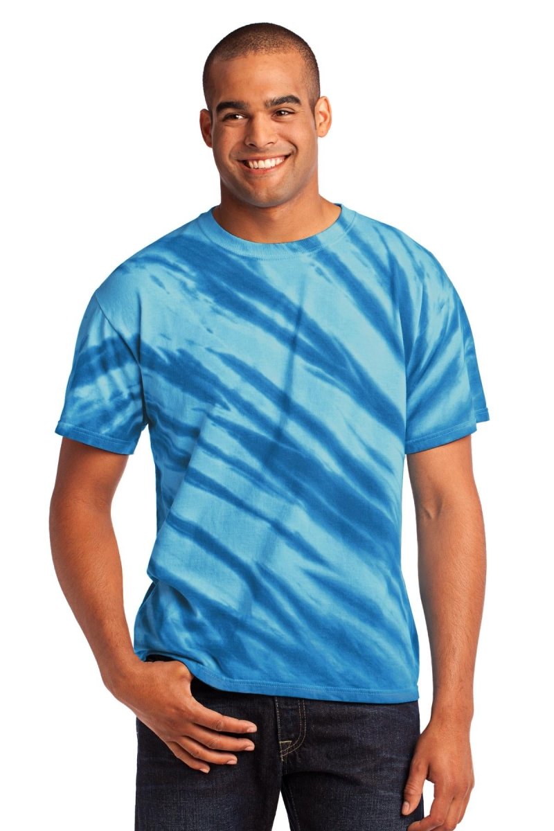 Port & Co ™ Tiger Stripe Tie - Dye Tee. PC148 - Port & Company PC148 Royal S Short Sleeve T-Shirts