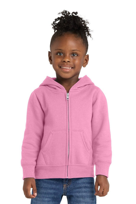 Port & Co ™ Toddler Core Fleece Full - Zip Hooded Sweatshirt. CAR78TZH - Port & Co CAR78TZH Candy Pink 2T Zip Hoodies