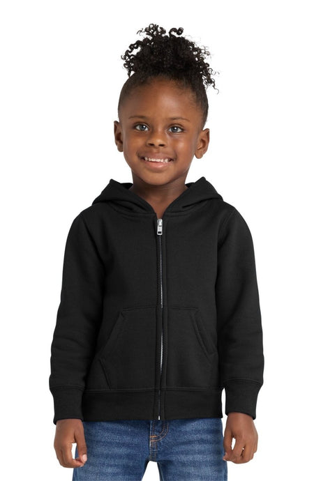 Port & Co ™ Toddler Core Fleece Full - Zip Hooded Sweatshirt. CAR78TZH - Port & Co CAR78TZH Jet Black 2T Zip Hoodies