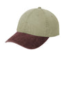 Port & Co ™ Two - Tone Pigment - Dyed Cap. CP83 - Port & Company CP83 Khaki/ Maroon OSFA Caps