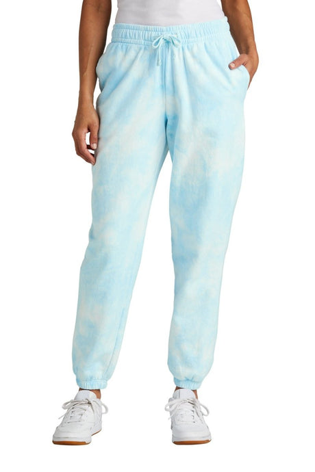 Port & Co ™ Women's Beach Wash ® Cloud Tie - Dye Sweatpant LPC140P - Port & Co LPC140P Glacier XS Bottoms