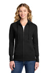 Port & Co ™ Women's Core Fleece Full - Zip Hooded Sweatshirt. LPC78ZH - Port & Co LPC78ZH Jet Black XS Women's Hoodies