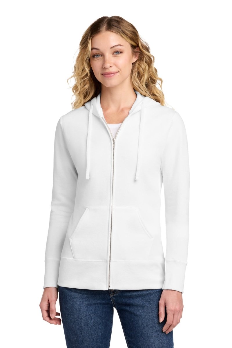 Port & Co ™ Women's Core Fleece Full - Zip Hooded Sweatshirt. LPC78ZH - Port & Co LPC78ZH White XS Women's Hoodies