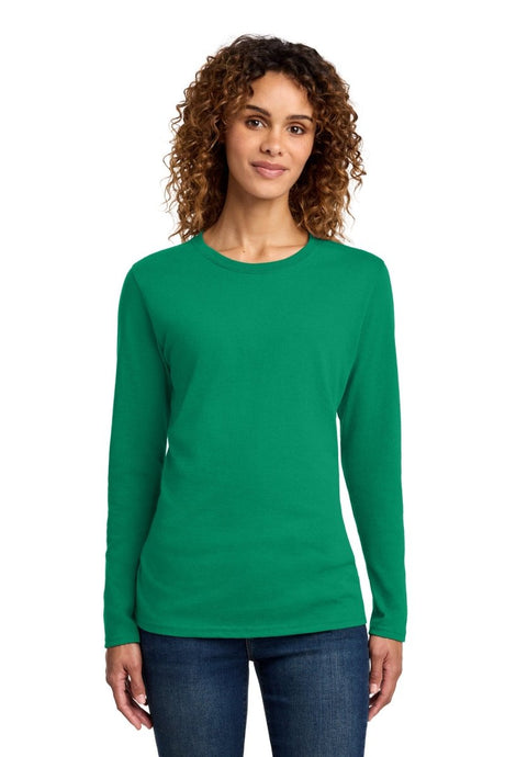 Port & Co ™ Women's Long Sleeve Core Cotton Tee. LPC54LS - Port & Co LPC54LS Kelly XS Short Sleeve T-Shirts