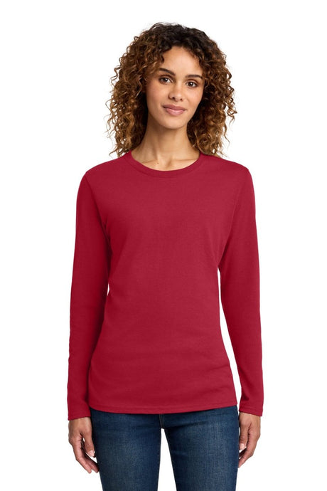 Port & Co ™ Women's Long Sleeve Core Cotton Tee. LPC54LS - Port & Co LPC54LS Red XS Short Sleeve T-Shirts