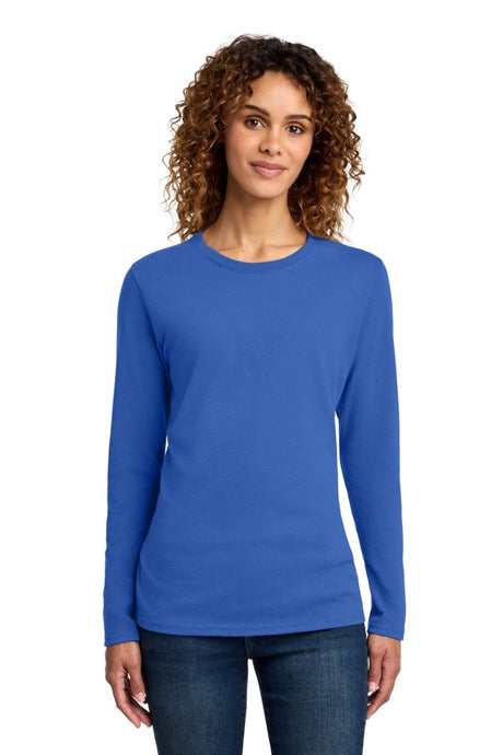 Port & Co ™ Women's Long Sleeve Core Cotton Tee. LPC54LS - Port & Co LPC54LS Royal XS Short Sleeve T-Shirts