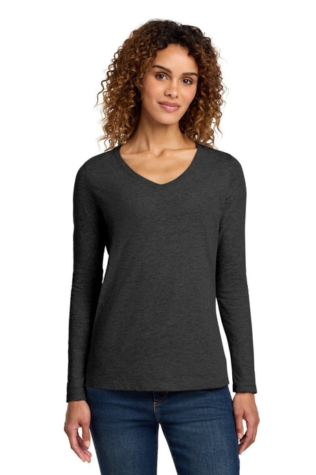 Port & Co ™ Women's Long Sleeve Fan Favorite V - Neck Tee. LPC450VLS - Port & Co LPC450VLS Dark Heather Grey XS Long Sleeve T-Shirts