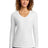 Port & Co ™ Women's Long Sleeve Fan Favorite V - Neck Tee. LPC450VLS - Port & Co LPC450VLS White XS Long Sleeve T-Shirts