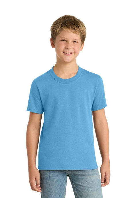 Port & Co ™ Youth Core Blend Tee. PC55Y - Port & Co PC55Y Aquatic Blue XS Short Sleeve T-Shirts