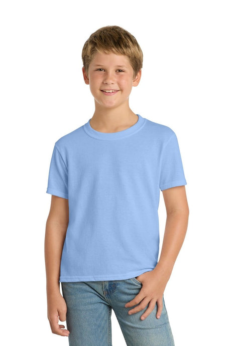 Port & Co ™ Youth Core Blend Tee. PC55Y - Port & Co PC55Y Light Blue XS Short Sleeve T-Shirts