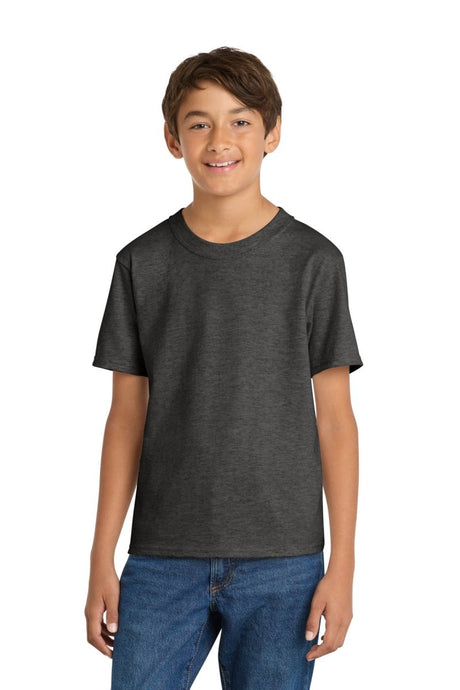 Port & Co ™ Youth Core Cotton Tee. PC54Y - Port & Co PC54Y Dark Heather Grey M Short Sleeve T-Shirts