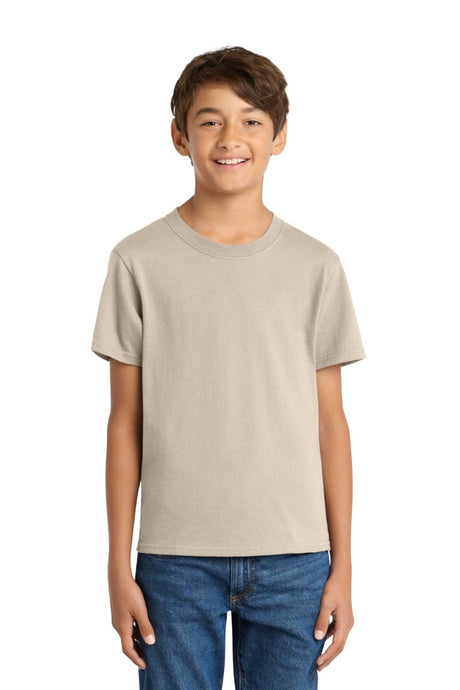 Port & Co ™ Youth Core Cotton Tee. PC54Y - Port & Co PC54Y Light Sand M Short Sleeve T-Shirts