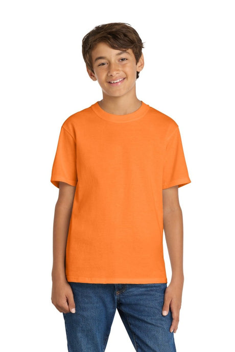 Port & Co ™ Youth Core Cotton Tee. PC54Y - Port & Co PC54Y Neon Orange M Short Sleeve T-Shirts