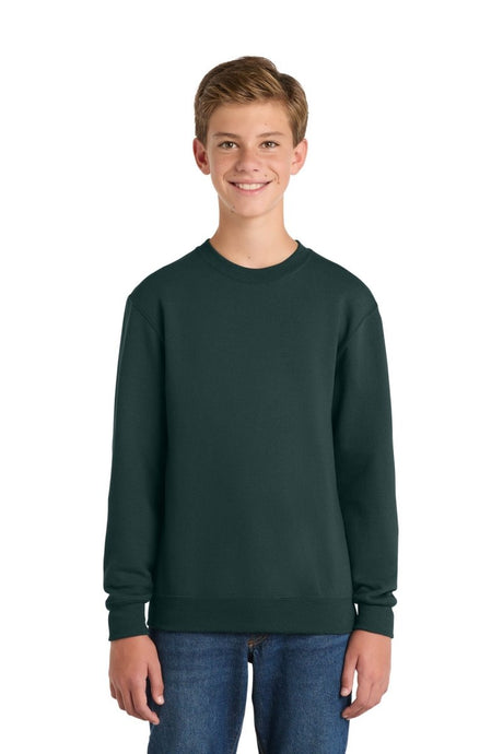 Port & Co ™ Youth Core Fleece Crewneck Sweatshirt. PC90Y - Port & Co PC90Y Dark Green XS Crewneck Sweatshirts