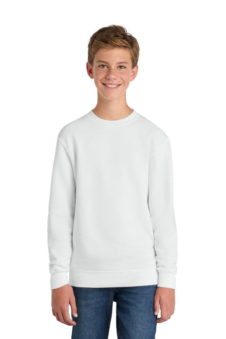 Port & Co ™ Youth Core Fleece Crewneck Sweatshirt. PC90Y - Port & Co PC90Y White XS Crewneck Sweatshirts