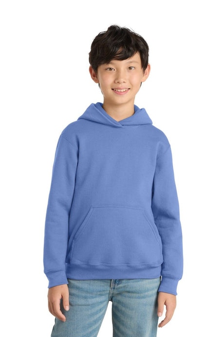 Port & Co ™ Youth Core Fleece Pullover Hooded Sweatshirt. PC90YH - Port & Co PC90YH Carolina Blue XS Sweatshirts