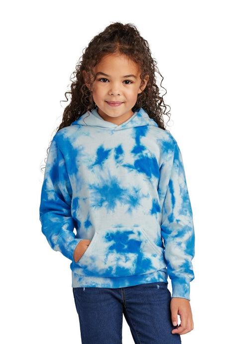 Port & Co ™ Youth Crystal Tie - Dye Pullover Hoodie PC144Y - Port & Co PC144Y True Royal XS Youth Hoodies