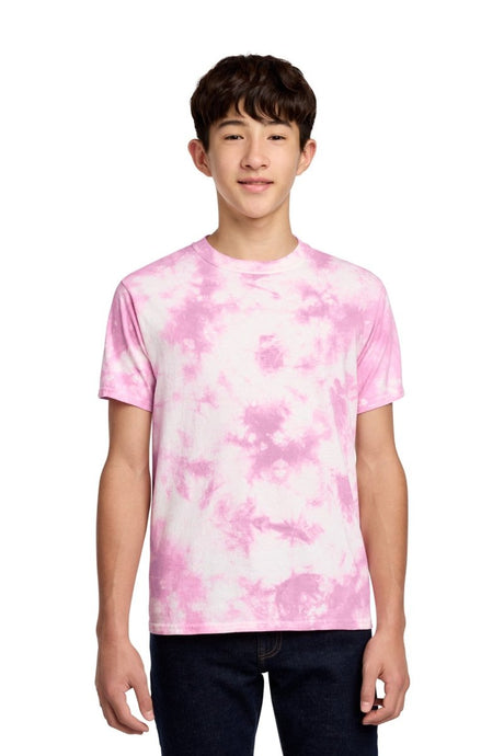 Port & Co ™ Youth Crystal Tie - Dye Tee PC145Y - Port & Co PC145Y Bright Pink XS Youth T-Shirts