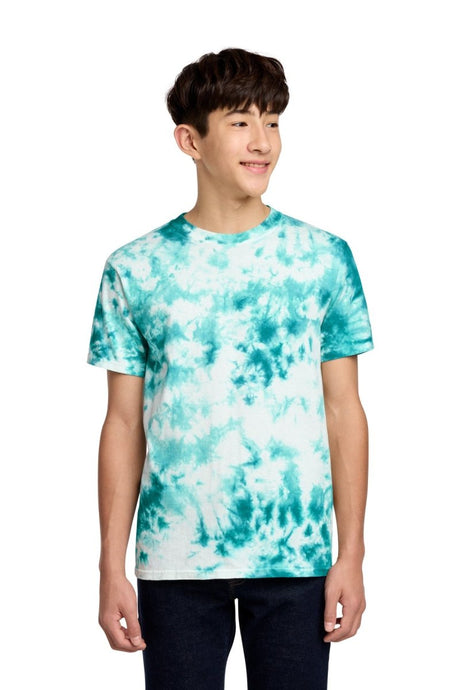 Port & Co ™ Youth Crystal Tie - Dye Tee PC145Y - Port & Co PC145Y Teal XS Youth T-Shirts