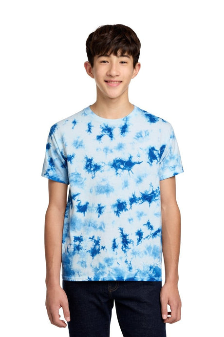 Port & Co ™ Youth Crystal Tie - Dye Tee PC145Y - Port & Co PC145Y True Royal XS Youth T-Shirts