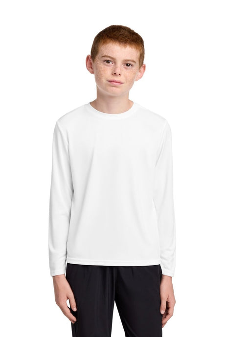 Port & Co ™ Youth Long Sleeve Performance Tee PC380YLS - Port & Co PC380YLS White XS Short Sleeve T-Shirts