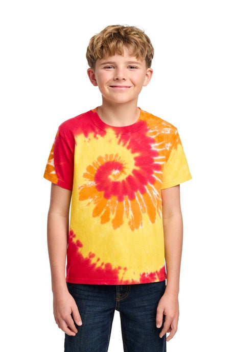 Port & Co ™ Youth Tie - Dye Tee. PC147Y - Port & Co PC147Y Blaze Rainbow XS Short Sleeve T-Shirts