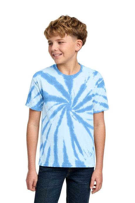 Port & Co ™ Youth Tie - Dye Tee. PC147Y - Port & Co PC147Y Light Blue XS Short Sleeve T-Shirts