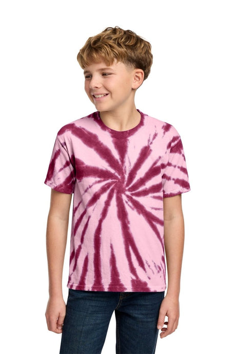 Port & Co ™ Youth Tie - Dye Tee. PC147Y - Port & Co PC147Y Maroon XS Short Sleeve T-Shirts