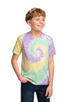 Port & Co ™ Youth Tie - Dye Tee. PC147Y - Port & Co PC147Y Mint Rainbow XS Short Sleeve T-Shirts