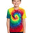 Port & Co ™ Youth Tie - Dye Tee. PC147Y - Port & Co PC147Y Rainbow XS Short Sleeve T-Shirts
