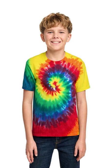 Port & Co ™ Youth Tie - Dye Tee. PC147Y - Port & Co PC147Y Rainbow XS Short Sleeve T-Shirts