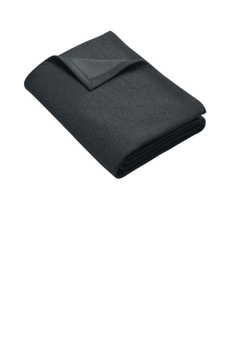 Port & Company BP78 Core Fleece Sweatshirt Blanket Dark Heather Grey OSFA Blankets
