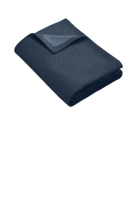 Port & Company BP78 Core Fleece Sweatshirt Blanket Heather Navy OSFA Blankets