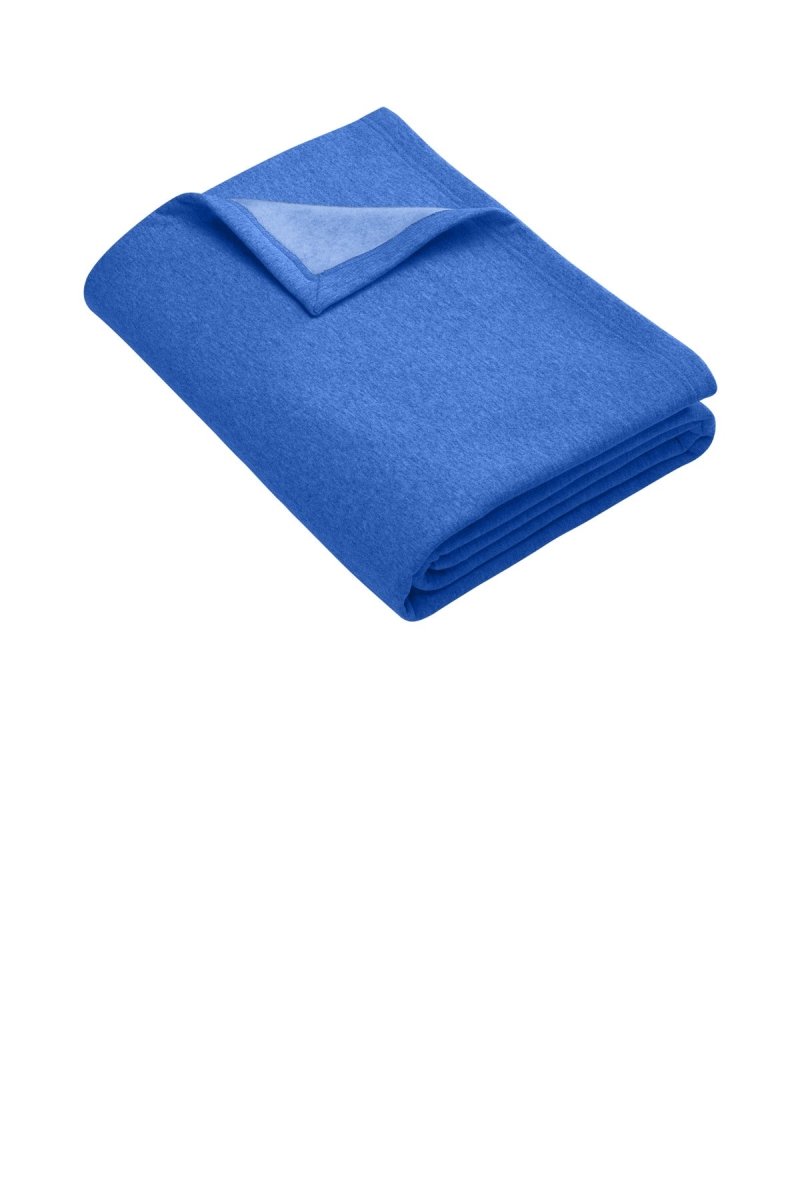 Port & Company BP78 Core Fleece Sweatshirt Blanket Heather Royal OSFA Blankets