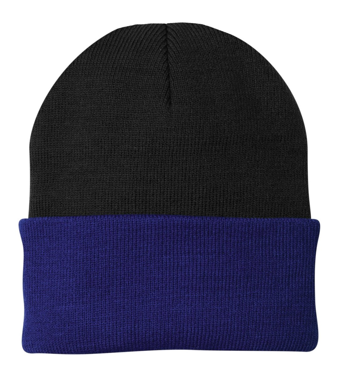Port & Company® Knit Cap. CP90 - Port & Company CP90 Black/ Athletic Royal OSFA Hats