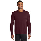 Port & Company® Long Sleeve Performance Blend Tee PC381LS Athletic Maroon S Long Sleeve T-Shirts