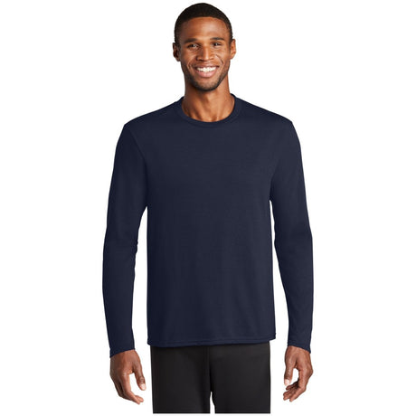 Port & Company® Long Sleeve Performance Blend Tee PC381LS Deep Navy S Long Sleeve T-Shirts