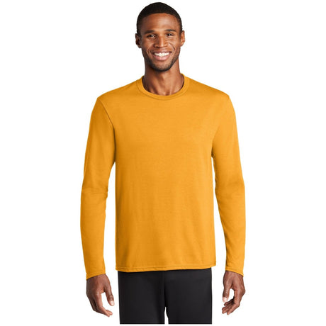 Port & Company® Long Sleeve Performance Blend Tee PC381LS Gold S Long Sleeve T-Shirts