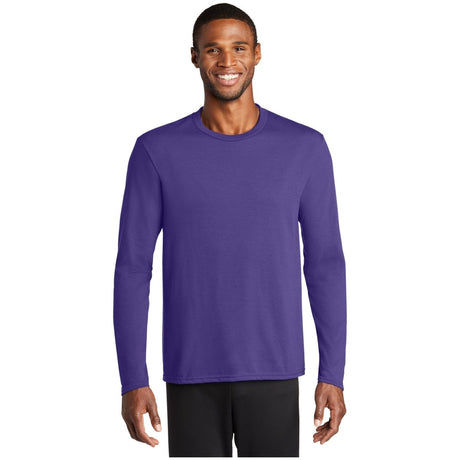 Port & Company® Long Sleeve Performance Blend Tee PC381LS Purple S Long Sleeve T-Shirts