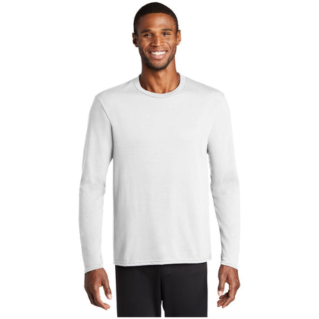Port & Company® Long Sleeve Performance Blend Tee PC381LS White S Long Sleeve T-Shirts