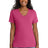 Port & Company LPC54V Women's Core Cotton V - Neck Tee Sangria M Short Sleeve T-Shirts