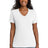 Port & Company LPC54V Women's Core Cotton V - Neck Tee White M Short Sleeve T-Shirts
