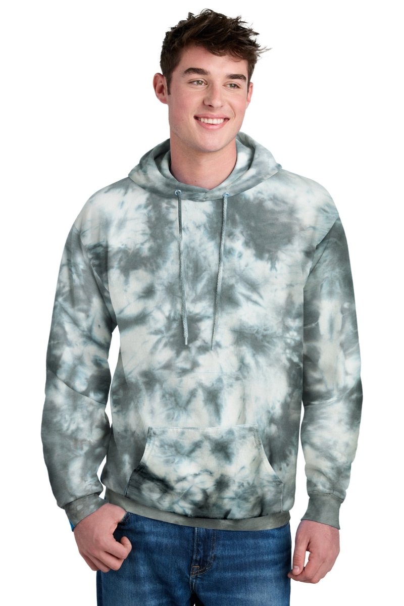 Port & Company PC144 Crystal Tie - Dye Pullover Hoodie. Port & Co PC144 Grey S Hoodies