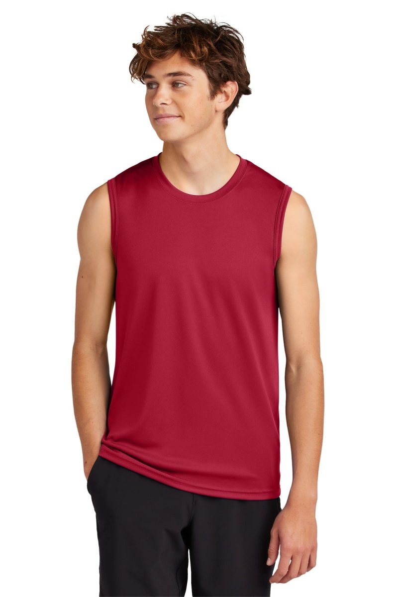 Port & Company PC380SL Performance Sleeveless Tee Red S Tank Tops