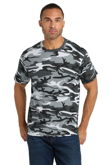 Port & Company PC54C Core Cotton Camo Tee Winter Camo S T-Shirts