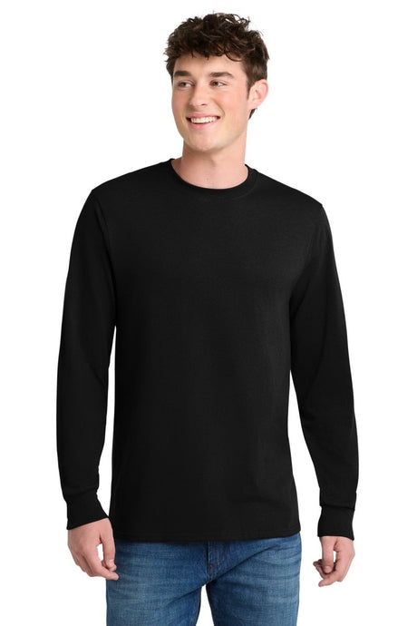 Port & Company PC55LST Tall Long Sleeve Core Blend Tee. Port & Co PC55LST Jet Black LT Long Sleeve T-Shirts