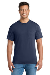 Port & Company PC55PT Tall Core Blend Pocket Tee. Port & Co PC55PT Navy LT T-Shirts
