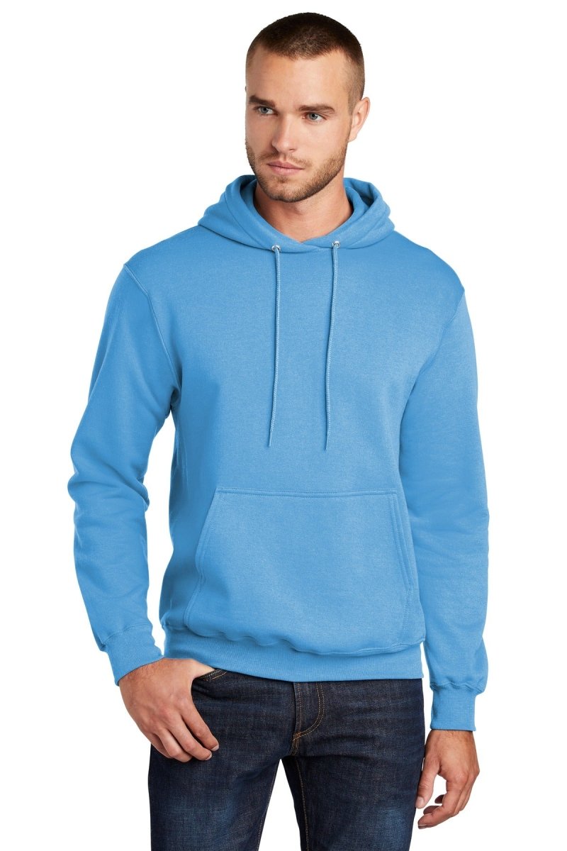 Port & Company PC78H Core Fleece Pullover Hoodie Aquatic Blue S Hoodies
