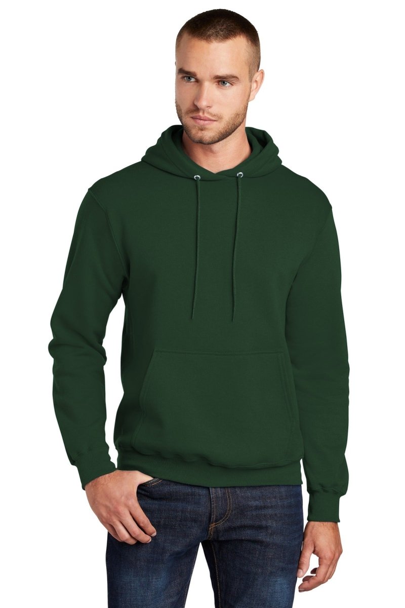 Port & Company PC78H Core Fleece Pullover Hoodie Dark Green S Hoodies